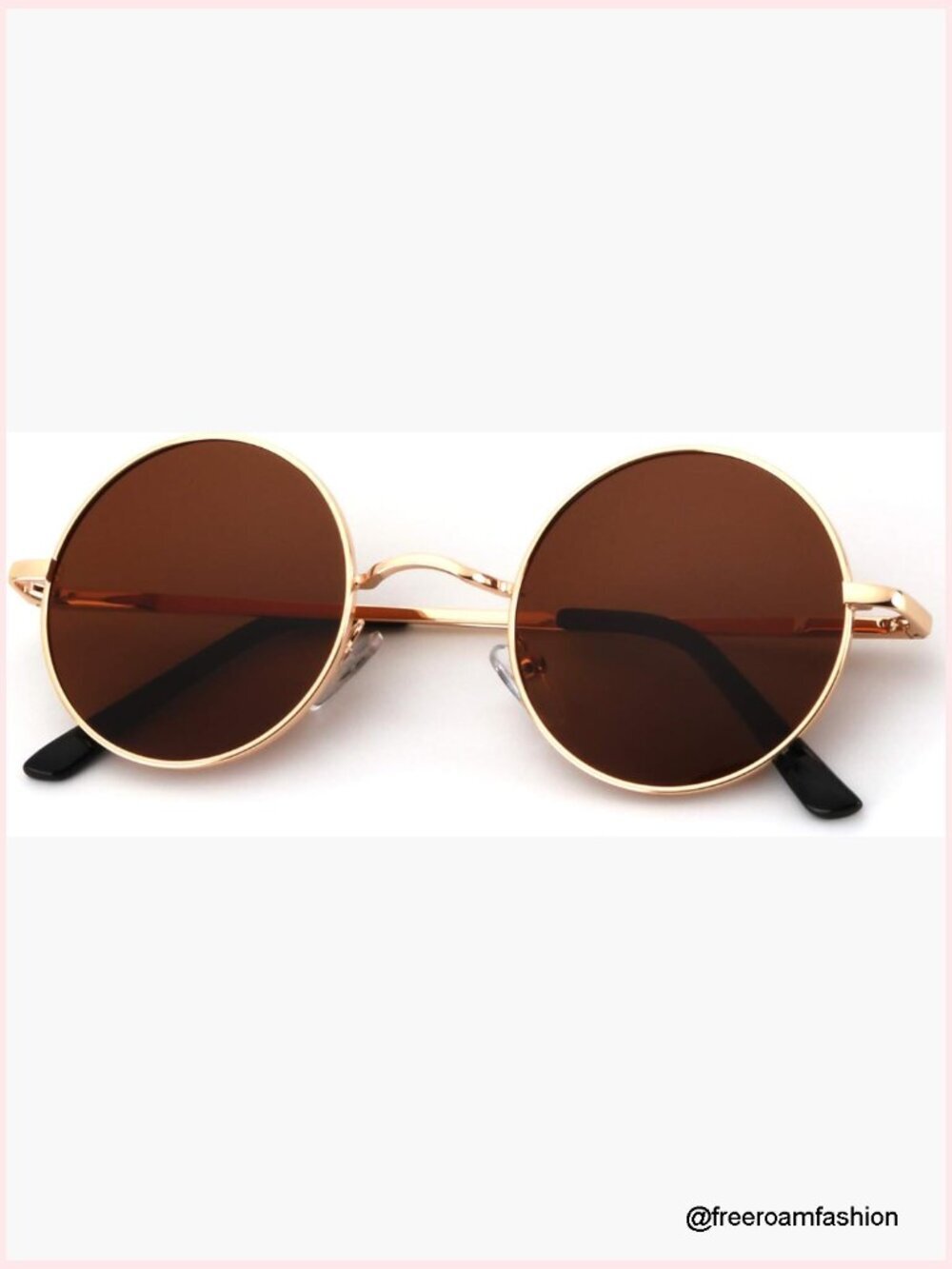 Retro Round Polarized Sunglasses UV Protection Metal Frame Unisex